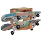 vidaXL 320481 Wall Mounted Skateboard Holder 25x20x30cm Solid Reclaimed Wood vidaXL 320481 Wall Mounted Skateboard Holder 25x20x30cm Solid Reclaimed Wood