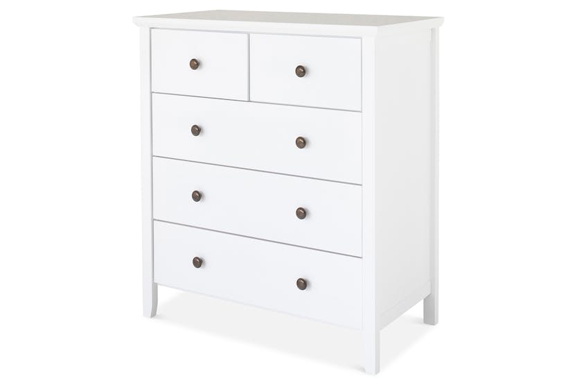 Ezra Chest Of Drawer | 5 Drawer | White Ezra Chest Of Drawer | 5 Drawer | White