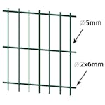 vidaXL 273614 2d Garden Fence Panels 2.008x2.23 M 6 M (total Length) Green vidaXL 273614 2d Garden Fence Panels 2.008x2.23 M 6 M (total Length) Green