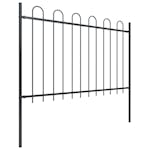 vidaXL 277672 Garden Fence With Hoop Top Steel 13.6x1.2 M Black vidaXL 277672 Garden Fence With Hoop Top Steel 13.6x1.2 M Black