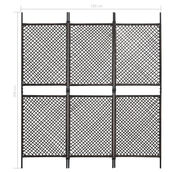 vidaXL 3072530 Fence Panel Poly Rattan 1.8x2 M Brown vidaXL 3072530 Fence Panel Poly Rattan 1.8x2 M Brown