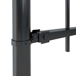 vidaXL 277667 Garden Fence With Hoop Top Steel 5.1x1.2 M Black vidaXL 277667 Garden Fence With Hoop Top Steel 5.1x1.2 M Black