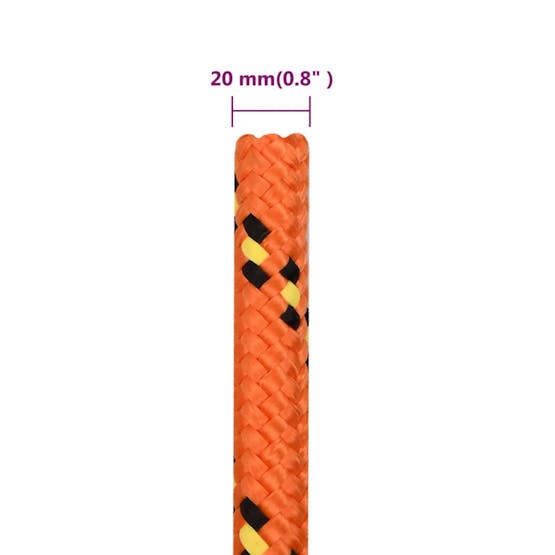 vidaXL 152685 Boat Rope Orange 20mm 25 M Polypropylene vidaXL 152685 Boat Rope Orange 20mm 25 M Polypropylene