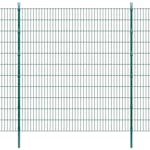 vidaXL 273034 2d Garden Fence Panel & Posts 2008x2230mm 2 M Green vidaXL 273034 2d Garden Fence Panel & Posts 2008x2230mm 2 M Green