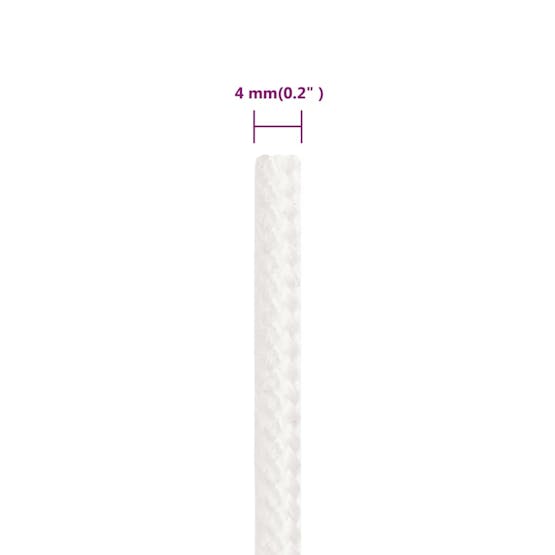vidaXL 152541 Boat Rope Full White 4mm 100 M Polypropylene vidaXL 152541 Boat Rope Full White 4mm 100 M Polypropylene