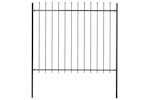 Vidaxl Garden Fence With Spear Top Steel 1.8 M Black Vidaxl Garden Fence With Spear Top Steel 1.8 M Black