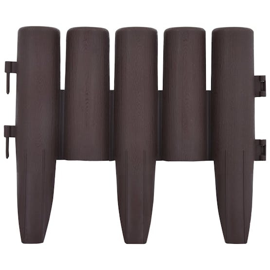 vidaXL 48620 Lawn Edgings 36 Pcs Brown 10 M Pp vidaXL 48620 Lawn Edgings 36 Pcs Brown 10 M Pp