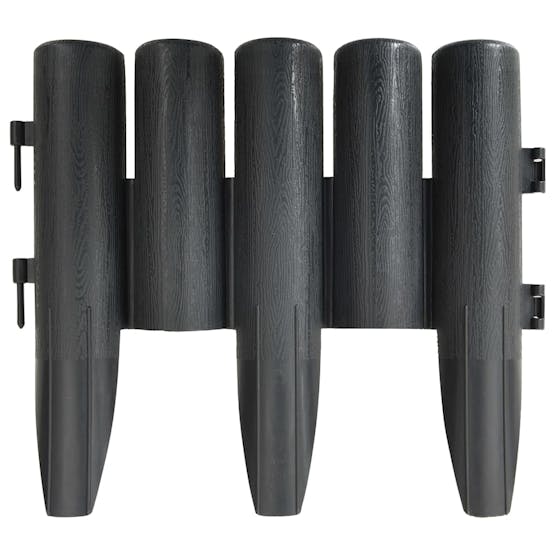 vidaXL 314681 Lawn Edgings 36 Pcs Anthracite 10 M Pp vidaXL 314681 Lawn Edgings 36 Pcs Anthracite 10 M Pp
