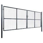 vidaXL 143377 Mesh Garden Gate Galvanised Steel 400x150cm Grey vidaXL 143377 Mesh Garden Gate Galvanised Steel 400x150cm Grey