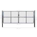 vidaXL 143377 Mesh Garden Gate Galvanised Steel 400x150cm Grey vidaXL 143377 Mesh Garden Gate Galvanised Steel 400x150cm Grey