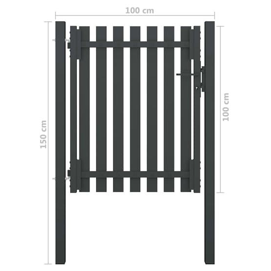 vidaXL 146328 Garden Fence Gate Steel 1x1.5 M Anthracite vidaXL 146328 Garden Fence Gate Steel 1x1.5 M Anthracite