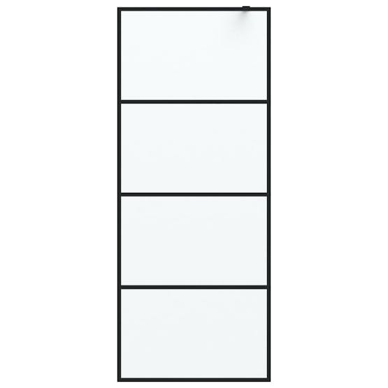 vidaXL 152130 Walk-in Shower Wall Black 80x195cm Frosted Esg Glass vidaXL 152130 Walk-in Shower Wall Black 80x195cm Frosted Esg Glass