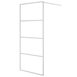 vidaXL 152136 Walk-in Shower Wall Silver 90x195cm Clear Esg Glass vidaXL 152136 Walk-in Shower Wall Silver 90x195cm Clear Esg Glass