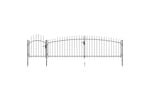 vidaXL 146322 Garden Fence Gate With Spear Top 5x1.5 M Black vidaXL 146322 Garden Fence Gate With Spear Top 5x1.5 M Black