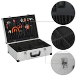 vidaXL 91846 Tool Suitcase 46x33x16cm Silver Aluminium vidaXL 91846 Tool Suitcase 46x33x16cm Silver Aluminium