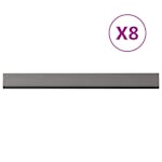 vidaXL 149026 Wall Cladding Panels 8 Pcs Grey 170x15cm Wpc vidaXL 149026 Wall Cladding Panels 8 Pcs Grey 170x15cm Wpc