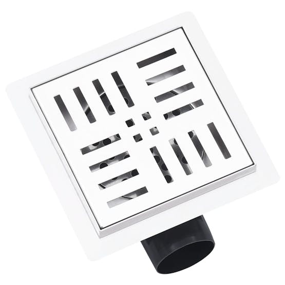 vidaXL 146001 Shower Drain Checker 15x15cm Stainless Steel vidaXL 146001 Shower Drain Checker 15x15cm Stainless Steel