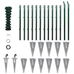 vidaXL 140754 Chain Link Fence With Posts Spike Steel 1,0x25 M vidaXL 140754 Chain Link Fence With Posts Spike Steel 1,0x25 M