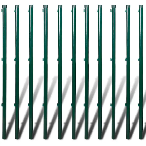 vidaXL 140754 Chain Link Fence With Posts Spike Steel 1,0x25 M vidaXL 140754 Chain Link Fence With Posts Spike Steel 1,0x25 M