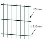 vidaXL 142040 2d Garden Fence Panel 2.008x1.63 M Green vidaXL 142040 2d Garden Fence Panel 2.008x1.63 M Green