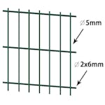 vidaXL 273398 2d Garden Fence Panels 2.008x1.63 M 6 M (total Length) Green vidaXL 273398 2d Garden Fence Panels 2.008x1.63 M 6 M (total Length) Green