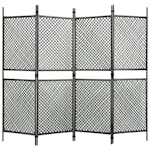 vidaXL 3072533 Fence Panel Poly Rattan 2.4x2 M Anthracite vidaXL 3072533 Fence Panel Poly Rattan 2.4x2 M Anthracite