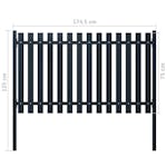 vidaXL 146470 Fence Panel Anthracite 174.5x75cm Powder-coated Steel vidaXL 146470 Fence Panel Anthracite 174.5x75cm Powder-coated Steel