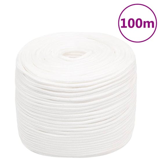 vidaXL 152556 Boat Rope Full White 8mm 100 M Polypropylene vidaXL 152556 Boat Rope Full White 8mm 100 M Polypropylene
