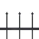 vidaXL 277636 Garden Fence With Spear Top Steel 13.6x1.5 M Black vidaXL 277636 Garden Fence With Spear Top Steel 13.6x1.5 M Black