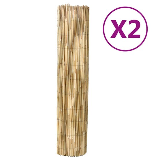 vidaXL 3057530 Reed Fences 2 Pcs 150x500cm vidaXL 3057530 Reed Fences 2 Pcs 150x500cm