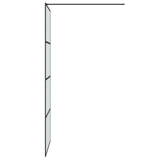 vidaXL 152130 Walk-in Shower Wall Black 80x195cm Frosted Esg Glass vidaXL 152130 Walk-in Shower Wall Black 80x195cm Frosted Esg Glass