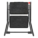 Escalo 446155 Foldable Step Stool 150 Kg Metal Black Escalo 446155 Foldable Step Stool 150 Kg Metal Black