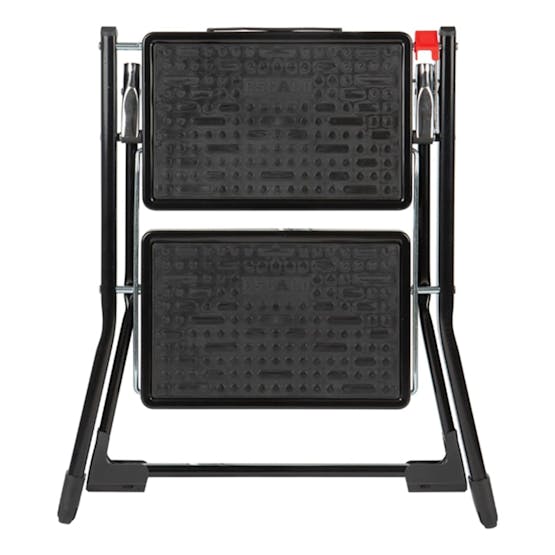 Escalo 446155 Foldable Step Stool 150 Kg Metal Black Escalo 446155 Foldable Step Stool 150 Kg Metal Black