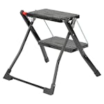 Escalo 446155 Foldable Step Stool 150 Kg Metal Black Escalo 446155 Foldable Step Stool 150 Kg Metal Black