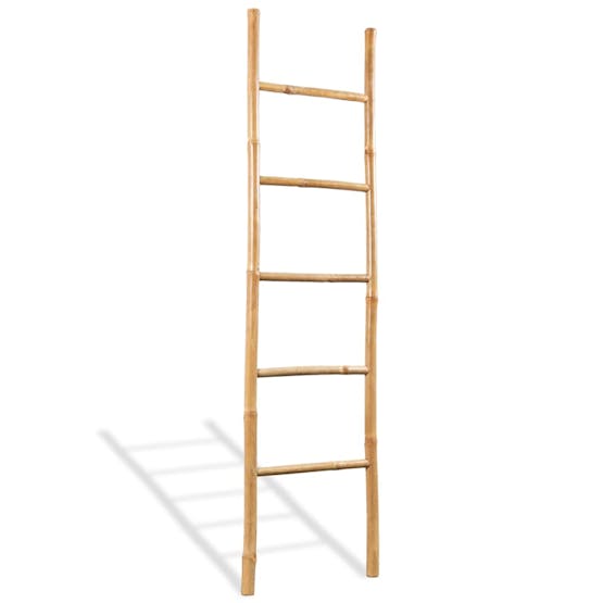 vidaXL 43719 Towel Ladder With 5 Rungs Bamboo 150cm vidaXL 43719 Towel Ladder With 5 Rungs Bamboo 150cm