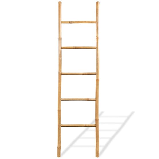 vidaXL 43719 Towel Ladder With 5 Rungs Bamboo 150cm vidaXL 43719 Towel Ladder With 5 Rungs Bamboo 150cm