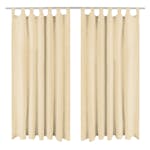 vidaXL 132216 Micro-satin Curtains 2 Pcs With Loops 140x175cm Beige vidaXL 132216 Micro-satin Curtains 2 Pcs With Loops 140x175cm Beige