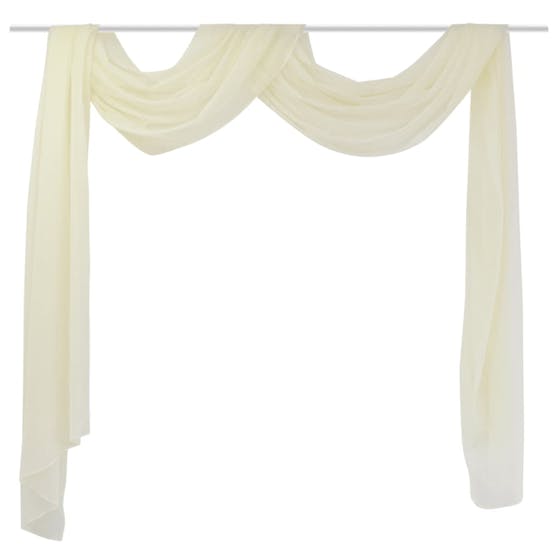 vidaXL 130757 Sheer Voile Drape 140 X 600cm Cream vidaXL 130757 Sheer Voile Drape 140 X 600cm Cream