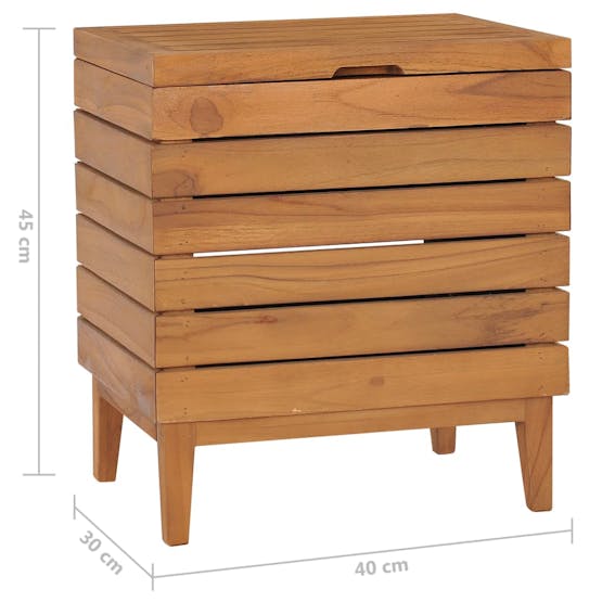 vidaXL 289075 Laundry Basket 40x30x45cm Solid Teak Wood vidaXL 289075 Laundry Basket 40x30x45cm Solid Teak Wood