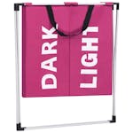 vidaXL 326462 2-section Laundry Sorter Pink vidaXL 326462 2-section Laundry Sorter Pink