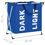 vidaXL 326463 2-section Laundry Sorter Blue vidaXL 326463 2-section Laundry Sorter Blue