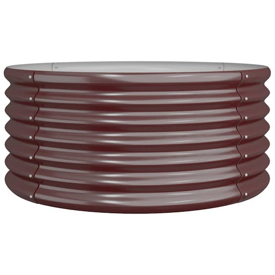 vidaXL 318855 Garden Planter Powder-coated Steel 80x80x36cm Brown vidaXL 318855 Garden Planter Powder-coated Steel 80x80x36cm Brown
