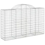 vidaXL 3146343 Arched Gabion Baskets 4 Pcs 200x50x120/140cm Galvanised Iron vidaXL 3146343 Arched Gabion Baskets 4 Pcs 200x50x120/140cm Galvanised Iron