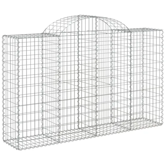 vidaXL 3146343 Arched Gabion Baskets 4 Pcs 200x50x120/140cm Galvanised Iron vidaXL 3146343 Arched Gabion Baskets 4 Pcs 200x50x120/140cm Galvanised Iron