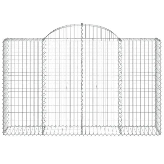 vidaXL 3146343 Arched Gabion Baskets 4 Pcs 200x50x120/140cm Galvanised Iron vidaXL 3146343 Arched Gabion Baskets 4 Pcs 200x50x120/140cm Galvanised Iron