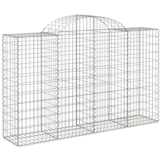 vidaXL 3146347 Arched Gabion Baskets 8 Pcs 200x50x120/140cm Galvanised Iron vidaXL 3146347 Arched Gabion Baskets 8 Pcs 200x50x120/140cm Galvanised Iron