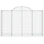 vidaXL 3146347 Arched Gabion Baskets 8 Pcs 200x50x120/140cm Galvanised Iron vidaXL 3146347 Arched Gabion Baskets 8 Pcs 200x50x120/140cm Galvanised Iron