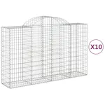 vidaXL 3146349 Arched Gabion Baskets 10 Pcs 200x50x120/140cm Galvanised Iron vidaXL 3146349 Arched Gabion Baskets 10 Pcs 200x50x120/140cm Galvanised Iron