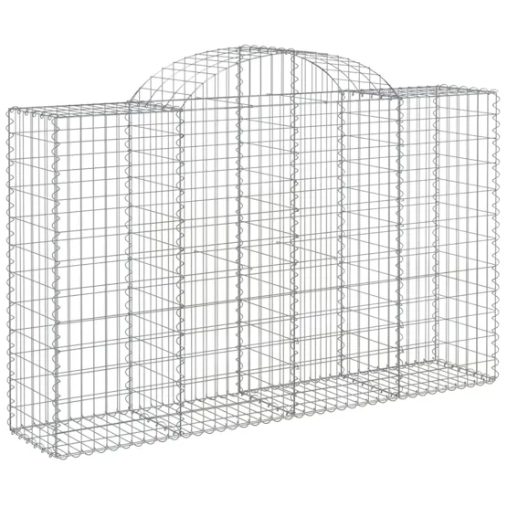 vidaXL 3146349 Arched Gabion Baskets 10 Pcs 200x50x120/140cm Galvanised Iron vidaXL 3146349 Arched Gabion Baskets 10 Pcs 200x50x120/140cm Galvanised Iron