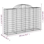 vidaXL 3146349 Arched Gabion Baskets 10 Pcs 200x50x120/140cm Galvanised Iron vidaXL 3146349 Arched Gabion Baskets 10 Pcs 200x50x120/140cm Galvanised Iron